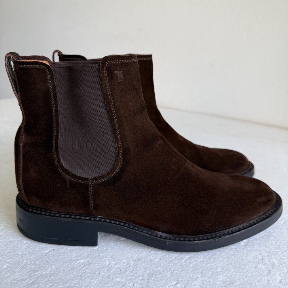 Tod's Men's Shoes Chelsea Suede Boot Size 10.5